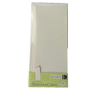 K & Company Designer Cards Set cream set of 24